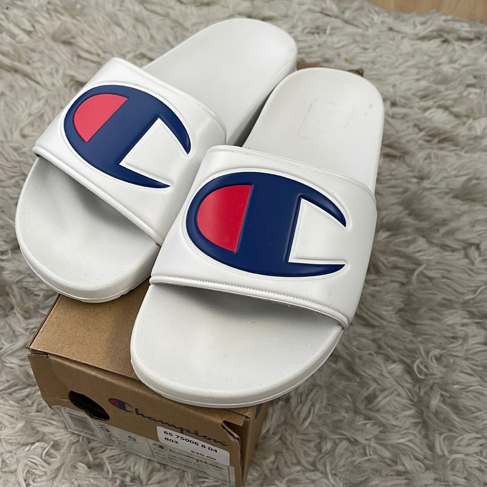 Champion white slides